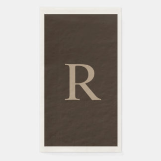 Braun- und Mit Monogramm Papierhandtuch Serviette