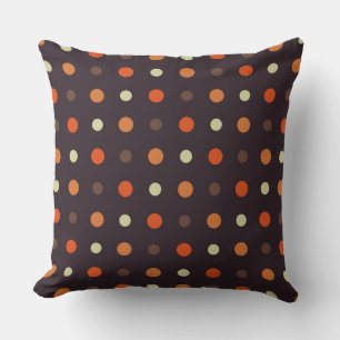 braun und orange Herbst Punkte Kissen