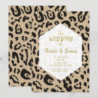 Braun und Schwarz Gepard Leopard Chic Hochzeit