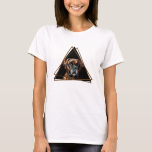 Braun und Schwarz getigerter Boxer Lab Hund T-Shirt