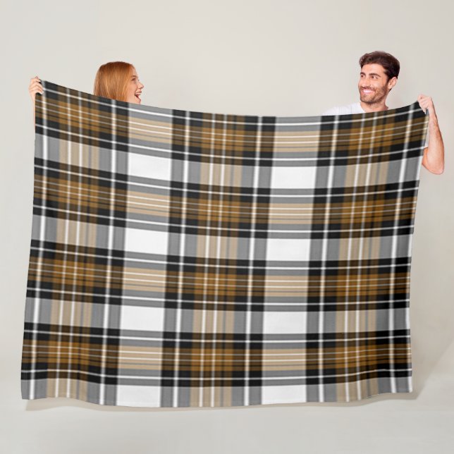 braun und schwarz Kariert Fleecedecke (Beispiel)