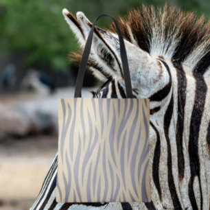 Braun und schwarze Zebrastreifen-Tasche