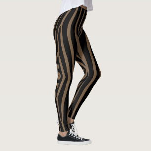 Braun- und schwarzer Zebradruck Leggings