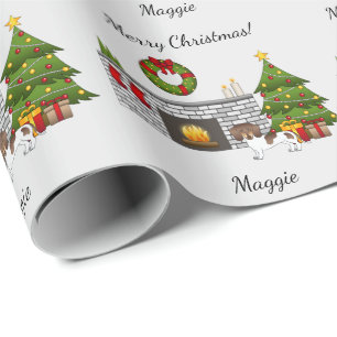 Braun und Tan Pipe Kurze Haare Dackel Weihnachten Geschenkpapier