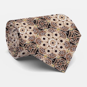 Braun und taupe boho Necktie Krawatte