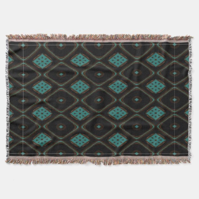 Braun- und Türkisdesign 1 - Knochendecke Decke (Vorderseite)