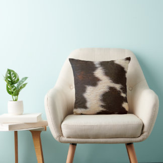 Braun und Weiß Cowhide Print, Bauernhaus-Dekoratio Kissen