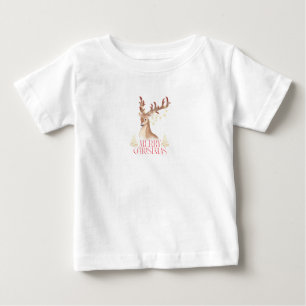 Braun und Weiß Einfach Frohe Weihnachten T - Shirt