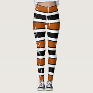 braun und weiß Kariert Leggings