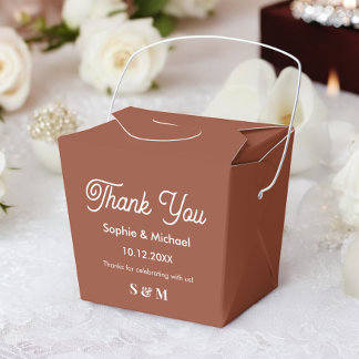Braun Wedding Terracotta Bride Groom Geschenkschachtel