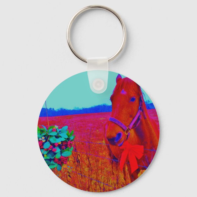 Braun Weihnachtsferkel : Name hinzufügen Schlüsselanhänger (Vorderseite)