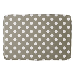 Braun-weiß getüpfelt badematte