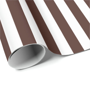 Braun-Weiß-Streifen Geschenkpapier