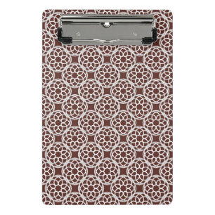 Braun Weiße Geometrische Nahtlose Muster Mini Klemmbrett