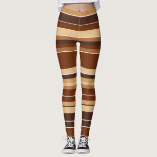 Braun-weiße Leggings - stilvoll und komfortabel