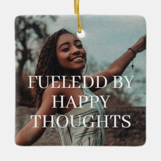 Braun-weißes minimalistisches Inspirationszitate C Keramikornament