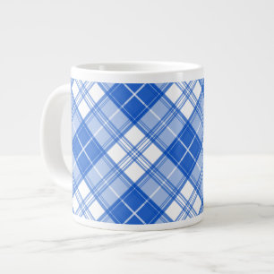 Braun-weißes Tartan-Muster yxm0uat9 Jumbo-Tasse
