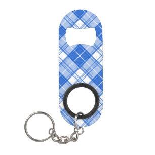 Braun-weißes Tartan-Muster yxm0uat9 Mini Flaschenöffner