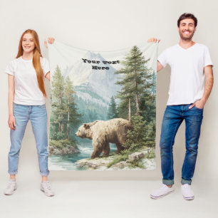 Braunbär Fleecedecke