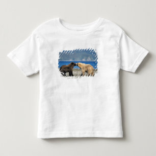 Braunbär, Grizzlybär, Spielen am Strand, Kleinkind T-shirt