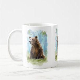 Braunbär, Grizzlybär-Tasse für die Dekoration von  Kaffeetasse