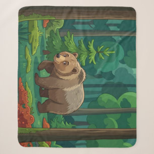 BRAUNBÄR IM WALD SHERPADECKE