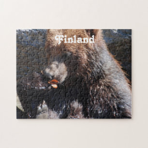 Braunbär in Finnland Puzzle