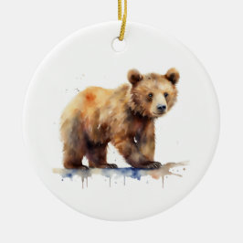 Braunbär Keramik Ornament