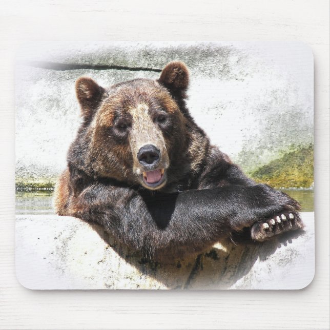 Braunbär lächelnd mousepad (Vorne)