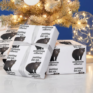 Braunbär mit minimalem Aufwand lustig Geschenkpapier