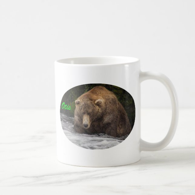 Braunbär-Otis-Fischerei Kaffeetasse (Rechts)
