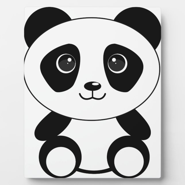 Braunbär-Panda-Panda-Tiere Fotoplatte (Vorderseite)