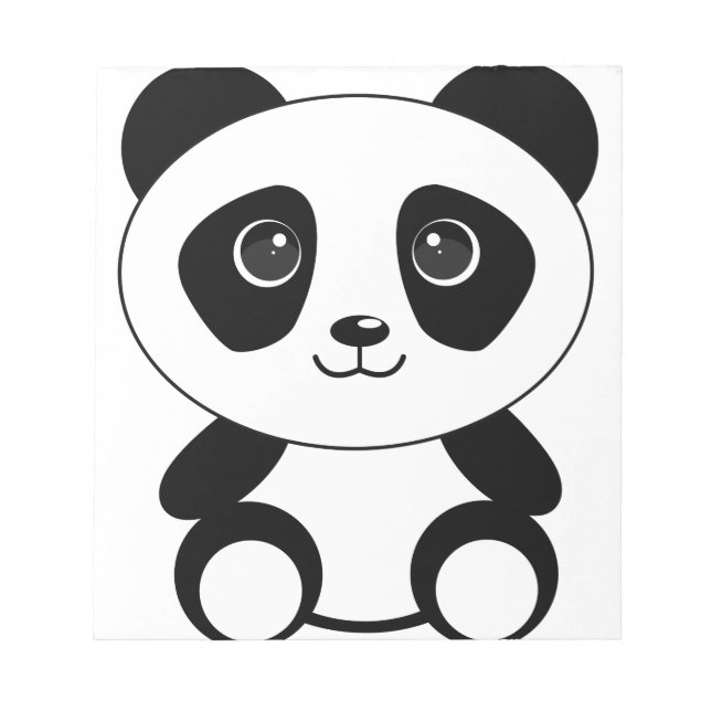Braunbär-Panda-Panda-Tiere Notizblock (Vorderseite)