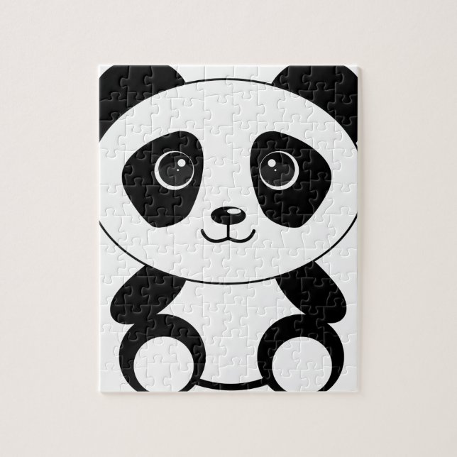 Braunbär-Panda-Panda-Tiere Puzzle (Vertikal)