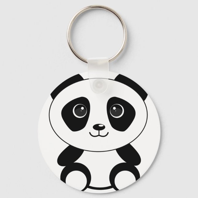 Braunbär-Panda-Panda-Tiere Schlüsselanhänger (Vorderseite)