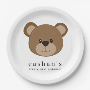 Braunbär Pappteller