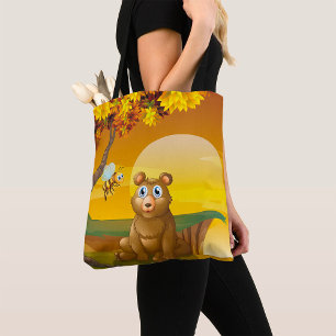 Braunbär Sonnenuntergang