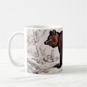 Braunbär Vintag illustriert Kaffeetasse