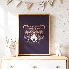 Braunbär | Waldtierwall Poster