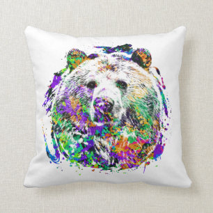 Braunbär Wildwald Welt Kissen