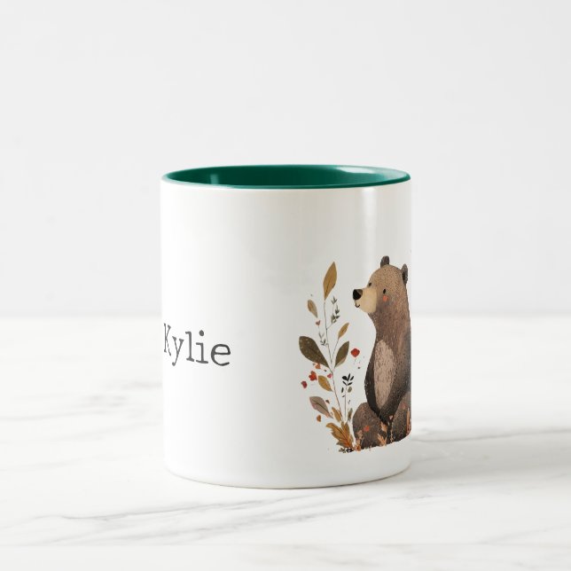 Braunbär Zweifarbige Tasse (Mittel)