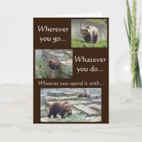 Braunbären Foto Geburtstagskarte