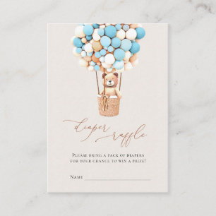 Braunbärenballons Windeln Raffelkarten Enclosur Begleitkarte