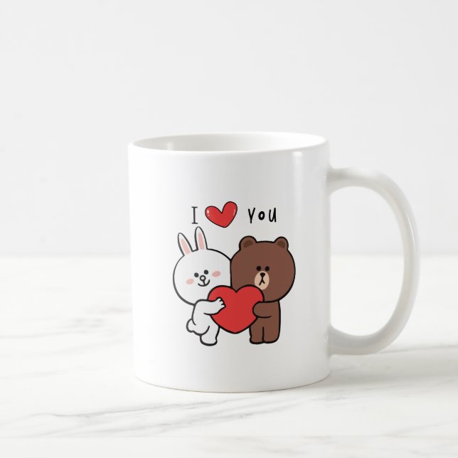 Braunbärenbarsche Liebe Kaffeetasse (Rechts)
