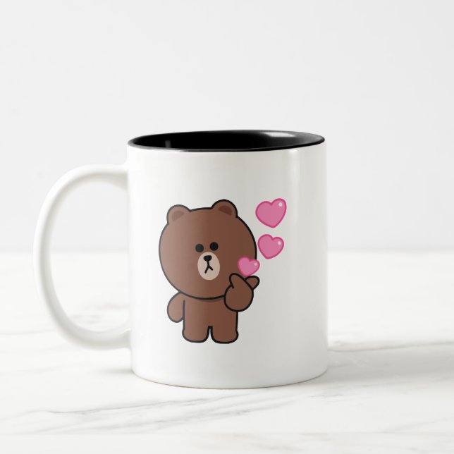 Braunbärenbarsche Liebe Zweifarbige Tasse (Links)
