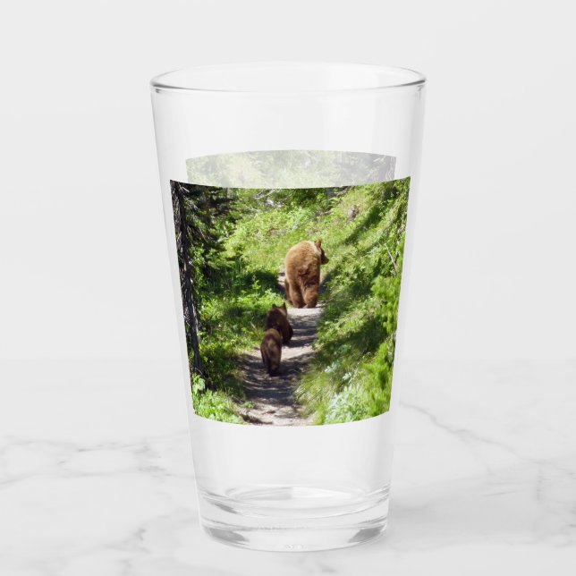 Braunbärenfamilie Glas (Vorderseite)