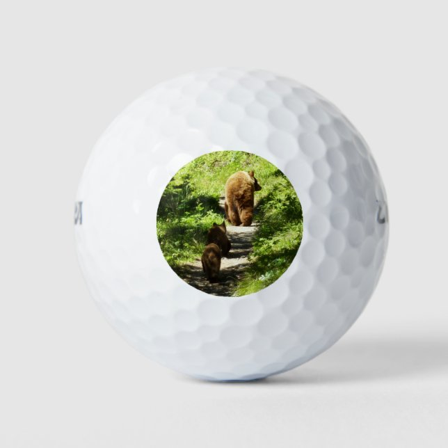 Braunbärenfamilie Golfball (Vorderseite)