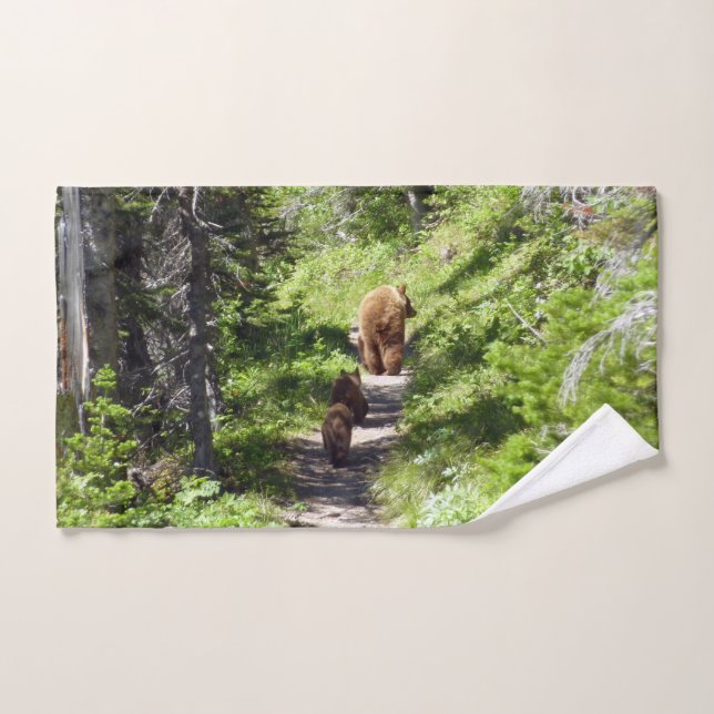 Braunbärenfamilie Handtuch (Handtuch)