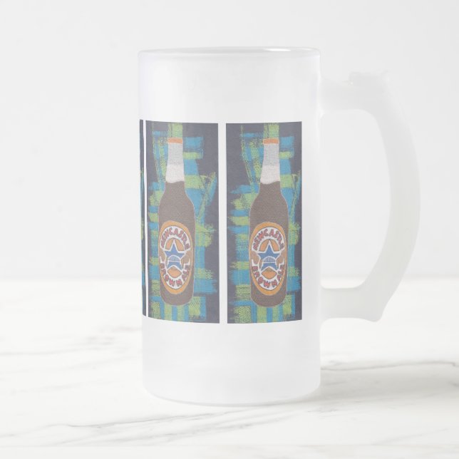 Braunbier Mattglas Bierglas (Rechts)