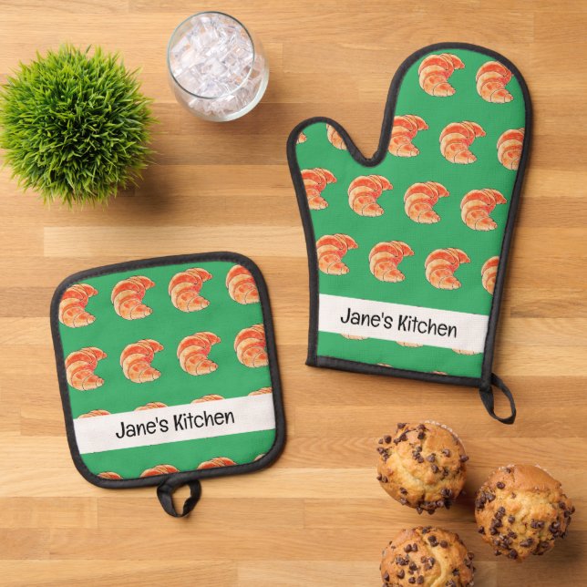 Braunbrot Ofenhandschuh & Topflappen-Set (Oben Unten)